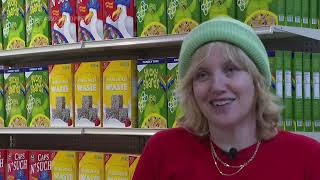 New grocery store has items made from plastic bags