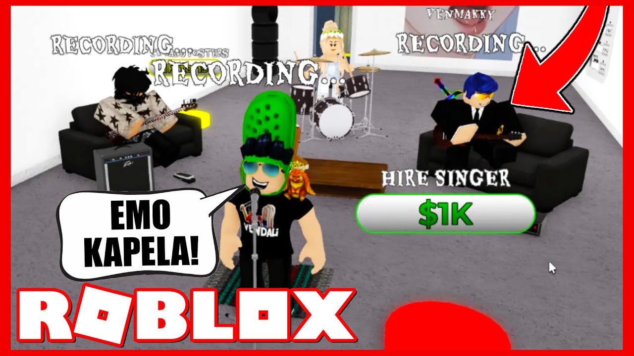 ZALOŽIL JSEM EMO KAPELU V GARÁŽI!😎🎸Roblox start an emo band from your ...