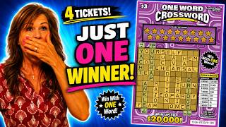 🎉It only takes ONE!! Crossword Lottery Scratch Off Tickets #lottery #winner