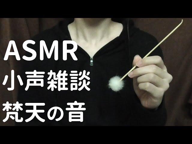 【ASMR/小声】小声で雑談+梵天の音 / Ear Cleaning, Soft Spoken, Japanese【立体音響/Binaural】