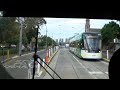 Driver's View Tram 96 Nicholson St with Platforms