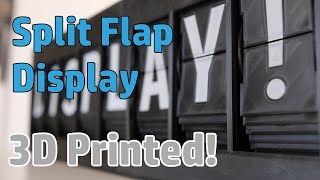 Fully 3D Printed Splitflap Display