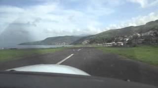 landing at Canefield Dominica