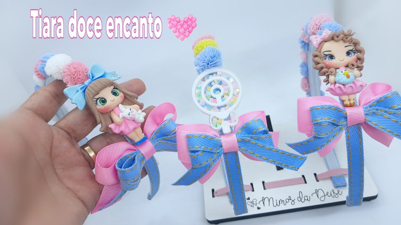 TIARA DOCE ENCANTO BY DEISE SOUZA  💗 Diy ribbon bow
