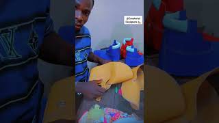 process of making this beautiful timberland boots 🥾 please subscribe and share, #nigeria #viral