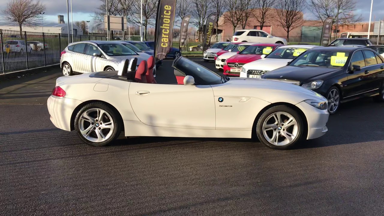 white with full red leather interior BMW Z4 2.5 23i sDrive 2dr YouTube