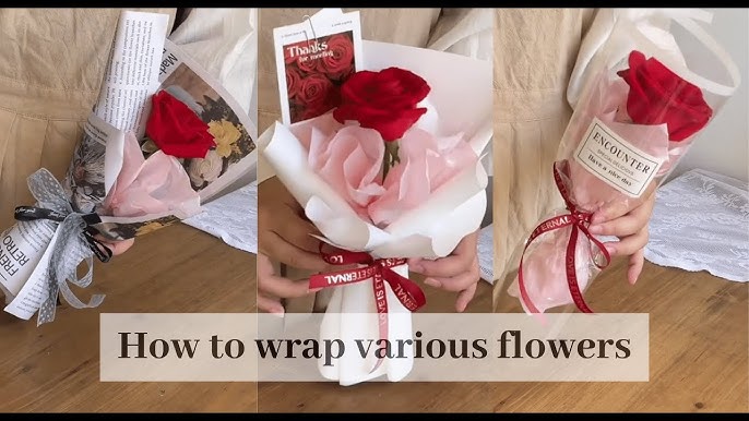 Flowers by Terra  Tutorial: How to wrap a Korean-style Bouquet 花束包装 # bouquet #floraldesign 