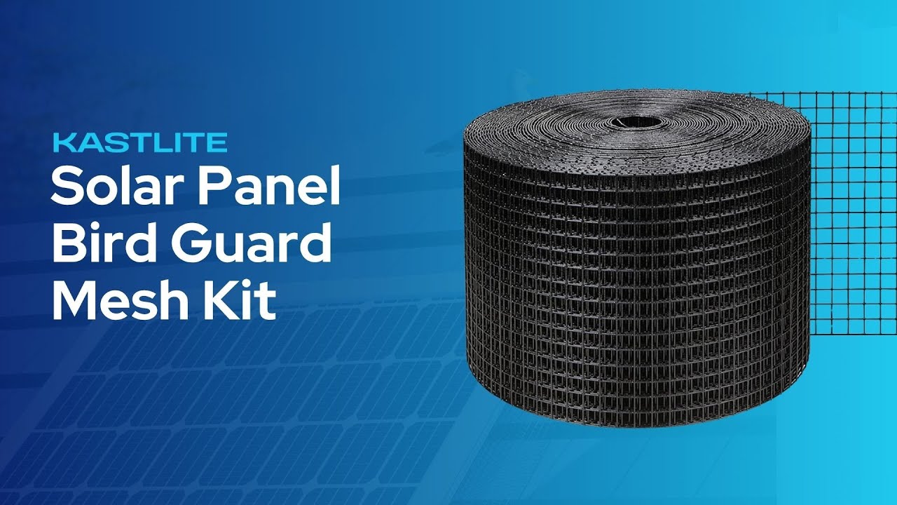 KastLite Solar Panel Bird Guard Mesh Kit | Easy No-Drill Critter & Rodent Barrier for Solar Panels