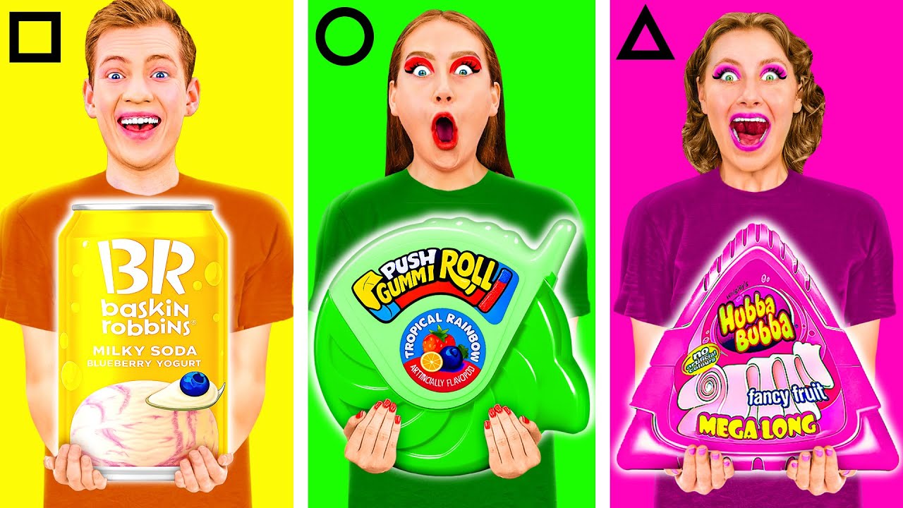 Geometrické Tvary Jídlo Výzva | Chutné Kuchyňské Hacky KiKi Challenge