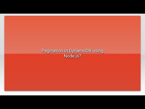 Pagination in DynamoDB using Node.js?