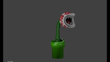 Piranha Plant Blender Modeling