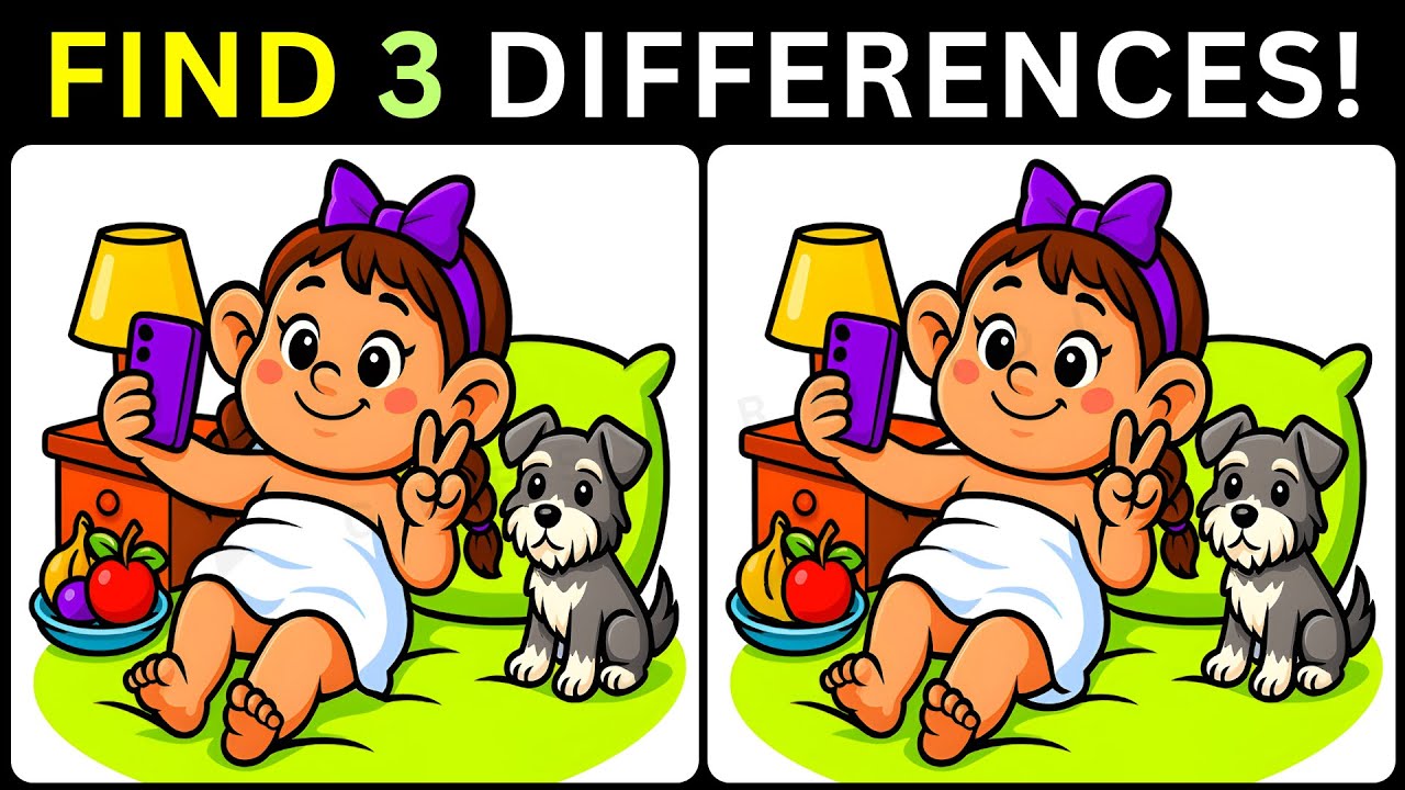 🔥Three Changes Only Sharp Eyes Notice🧠【#309 Brain Game Challenge Find 3 Differences】