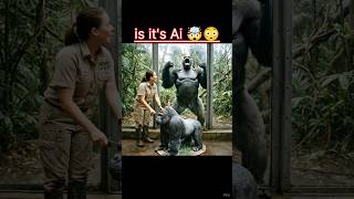 lGorilla’s Reaction Will Shock You 😱 | Is This AI or Real? #shorts #gorilla