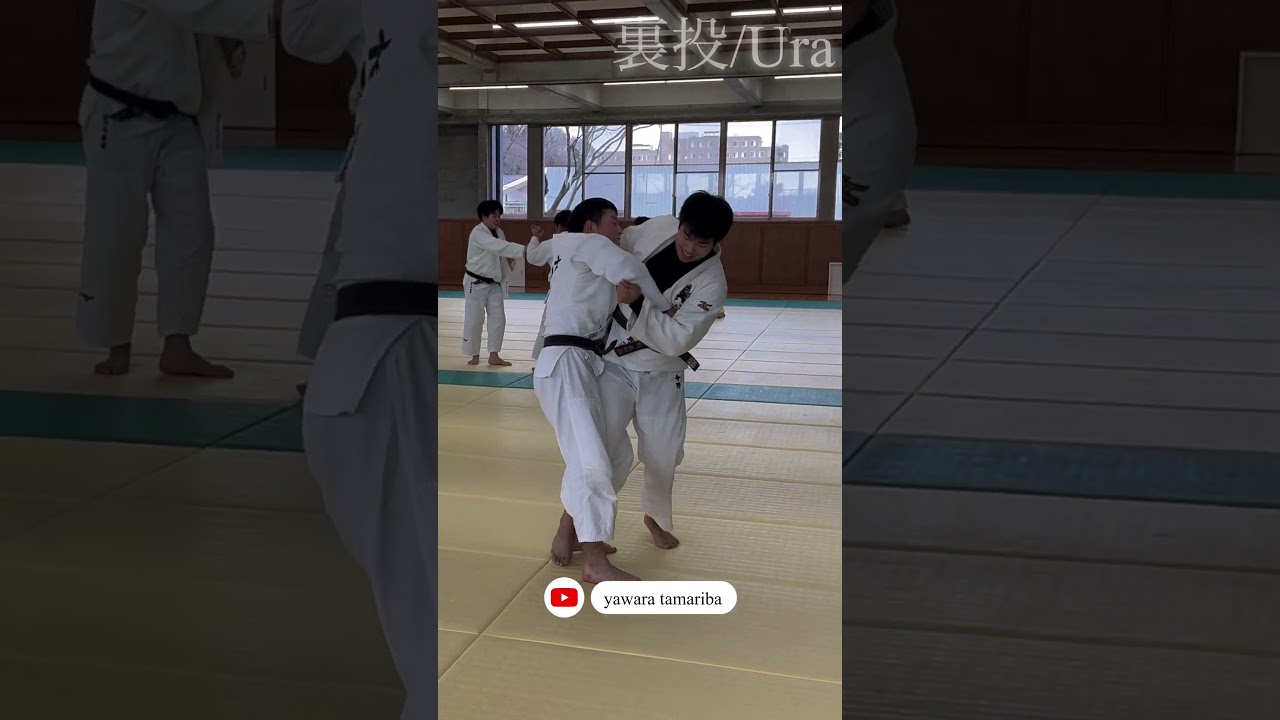 裏投げ一本！強力な体幹で技を耐えそのまま後ろにぶん投げる！#柔道 #乱取稽古 #柔のたまり場