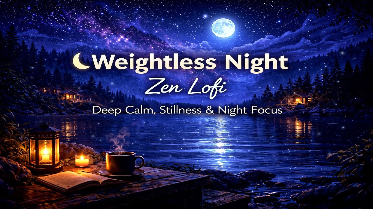 Weightless Night🌙 Zen Lofi for Deep Calm, Stillness & Night Focus