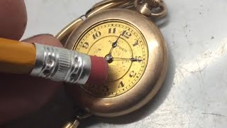 “cleaning watch face” is RISKY (playing with new technique) pencil eraser