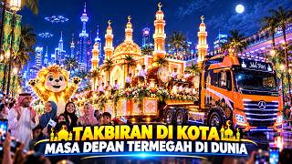 TAKBIRAN DI KOTA MASA DEPAN TERMEGAH DI DUNIA — BURUNG RAKSASA & MOBIL SUPERCAR TURUN KE JALAN!