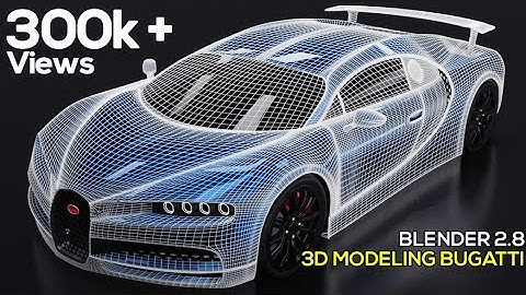 Bugatti Chiron 3D Car Modeling Timelapse | Blender 2.8