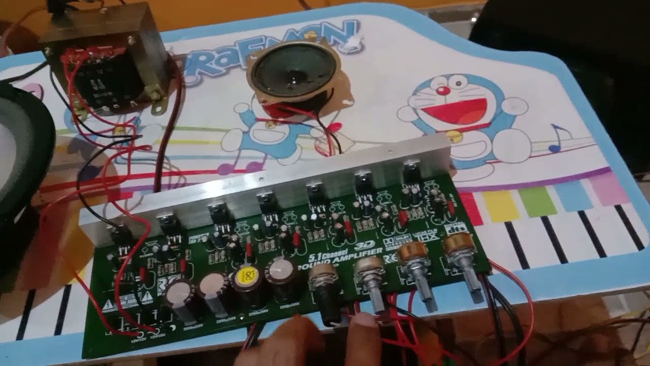 perakitan power surround 5.1 + surround processor 5.1 home theater