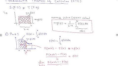 Lecture 6: FTC - Fundamental Theorem of Calculus