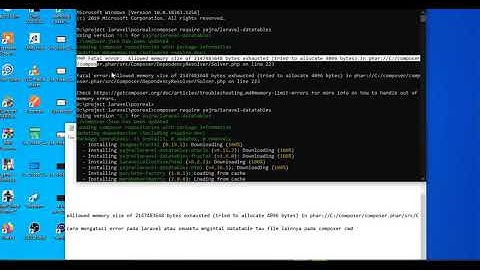 PHP Fatal error  Allowed memory size of 2147483648