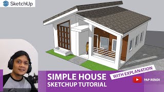 [SketchUp Tutorial] Build Simple House with Explanation