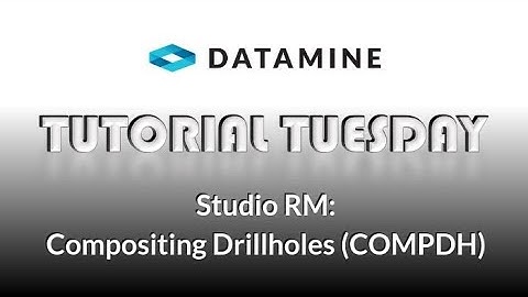 Studio RM: Compositing Drillholes (COMPDH)