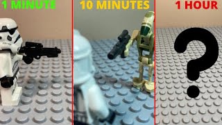 (Lego Star Wars) 1 Minute vs 10 Minute vs 1 hour Stopmotion challenge