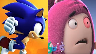 Sonic Dash Sonic Vs Oddbods Turbo Run Newt Android Gameplay