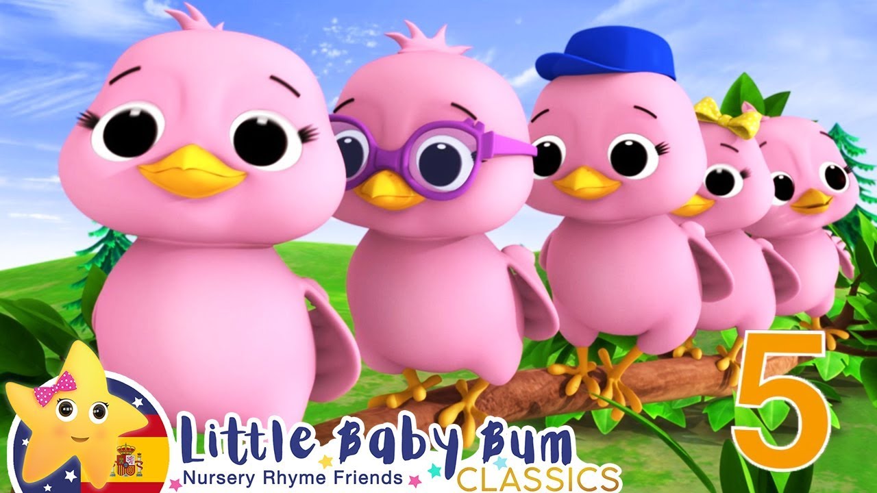 Canciones Infantiles | Cinco Pajaritos | Dibujos Animados | Little Baby Bum  en Español - YouTube