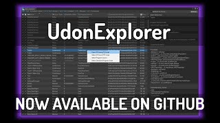 [VRChat] UdonExplorer is now available on GitHub!