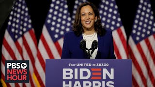 Biden introduces Harris at a campaign event devoid of the standard pomp