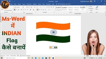 How to make indian flag in ms word || make indian flag shapes in ms-word | Ms-tutorials in Hindi
