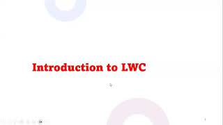 LWC Introduction
