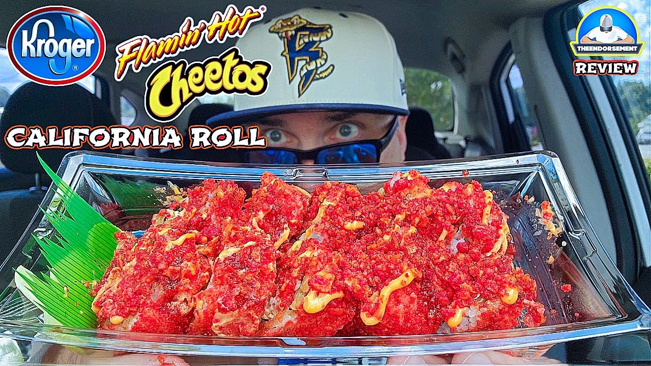 Kroger® Flamin' Hot Cheetos® California Roll Review! 🔥🍣 | Grocery Store ...