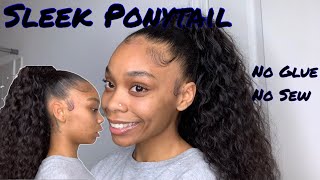 How To Sleek High Curly Ponytail On Short Natural Hair With Weave