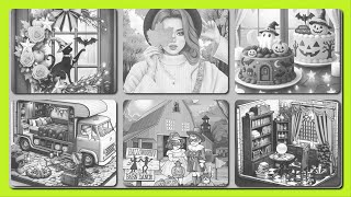 Zen Color by Number Halloween Collage Farm Party & Crystal Ball Special Pictures #zencolor #coloring screenshot 5