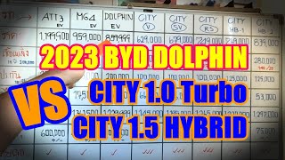 2023 BYD DOLPHIN vs CITY 1.0Turbo vs CITY 1.5Hybrid เลือกคันไหนดี