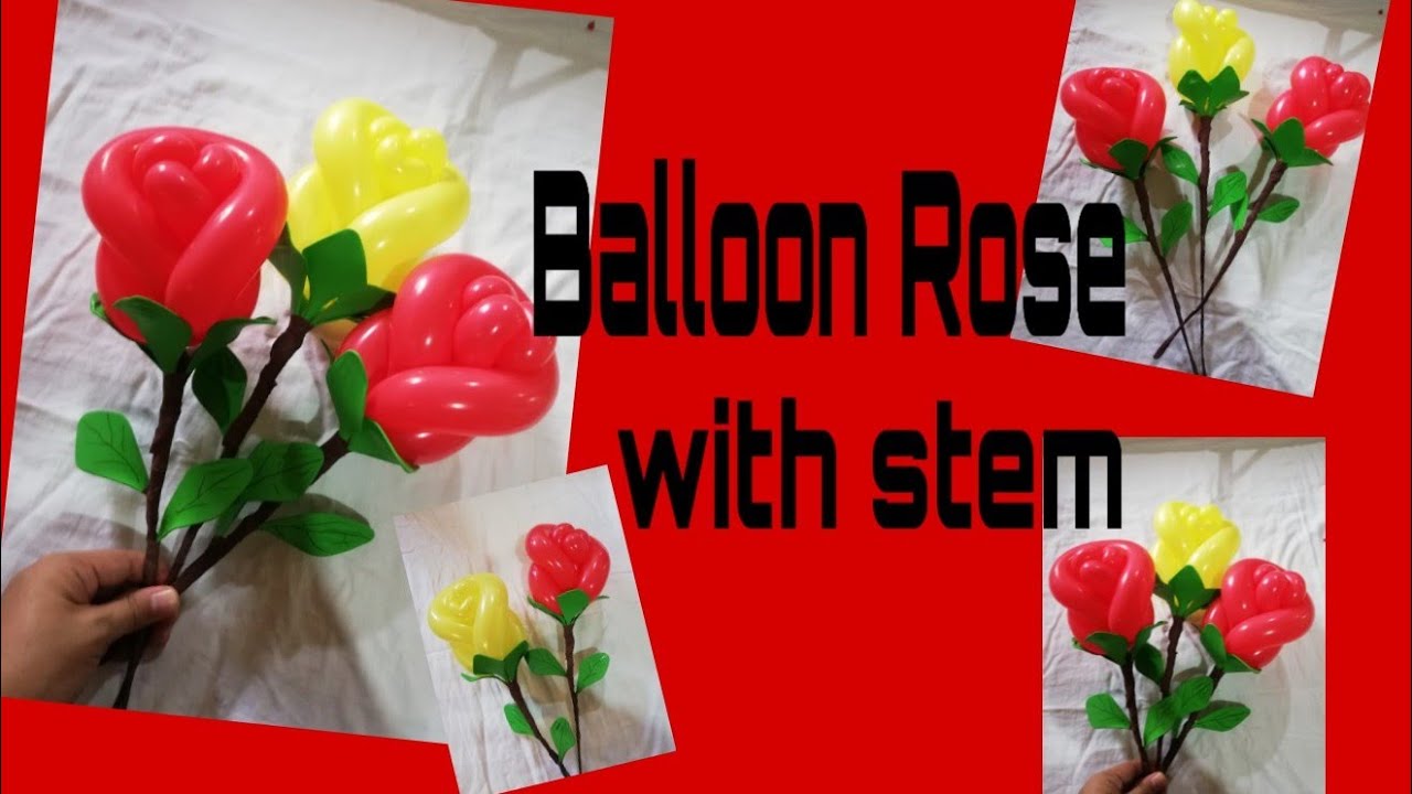 Balloon Rose with Stem