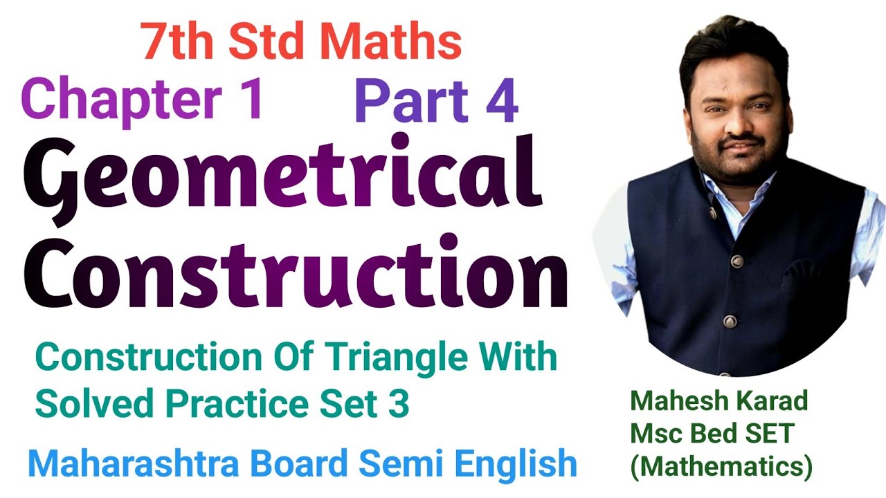 7th Std Maths |Geometrical Construction |Chapter 1|Part 4|Practice Set ...