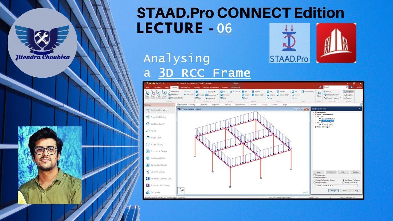 Pro connexions. STAAD Pro. Beam problem.