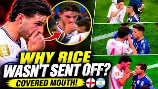 😱 Why Declan Rice Wasn't Sent Off for Covering His Mouth vs Argentina 🤯⚽