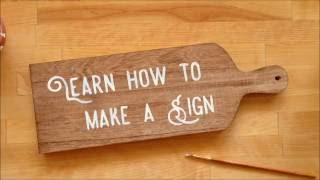 How to make a hand painted sign (with the best transferring method!)