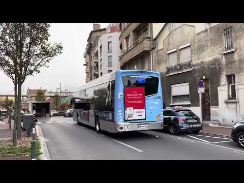 Passage d’un Irizar ie bus 12 n*3918 arrivant à Gare de Vanves - Malakoff sur la ligne 89