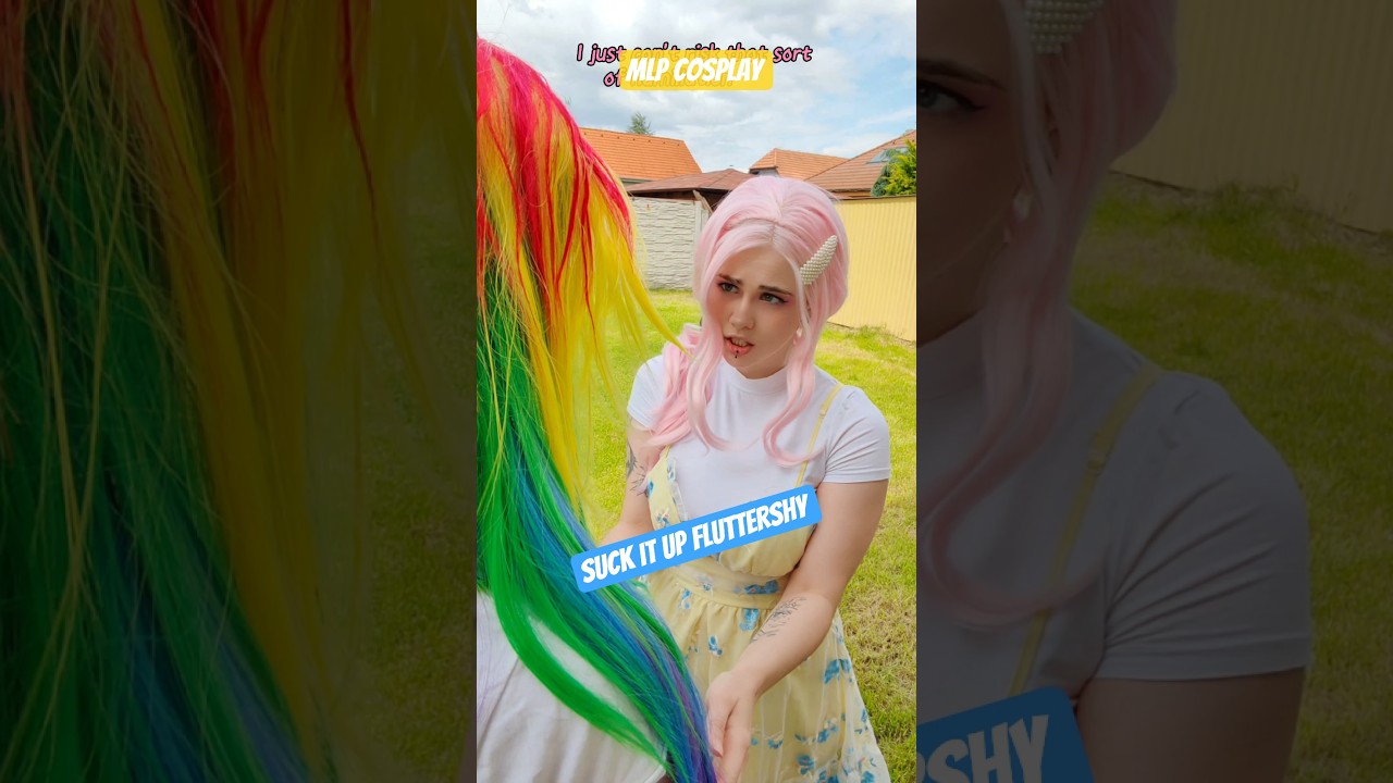 Wing power | Rainbow Dash & Fluttershy @shenhawentro  #cosplay #shorts #mlp