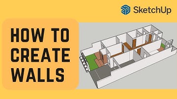 Part 4 - Creating walls, doors and windows layout in Sketchup | House 20x10 m