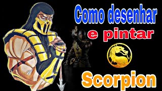 Pintando o Scorpion - Speed Drawing [Mortal Kombat] screenshot 4