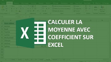 EXCEL - Calculer la MOYENNE avec COEFFICIENT