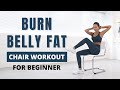 Lose belly fat sitting down  seated abs workout  at work home school