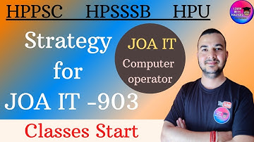 Strategy for 903 JOA IT !! HPSSSC !!HPU